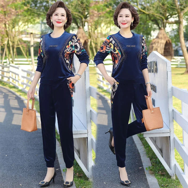 【Stocuri Reduse Pentru Iarnă】Costum Gold Velvet Suit 2024 - Potrivit pentru toate vârstele și tipurile de corp