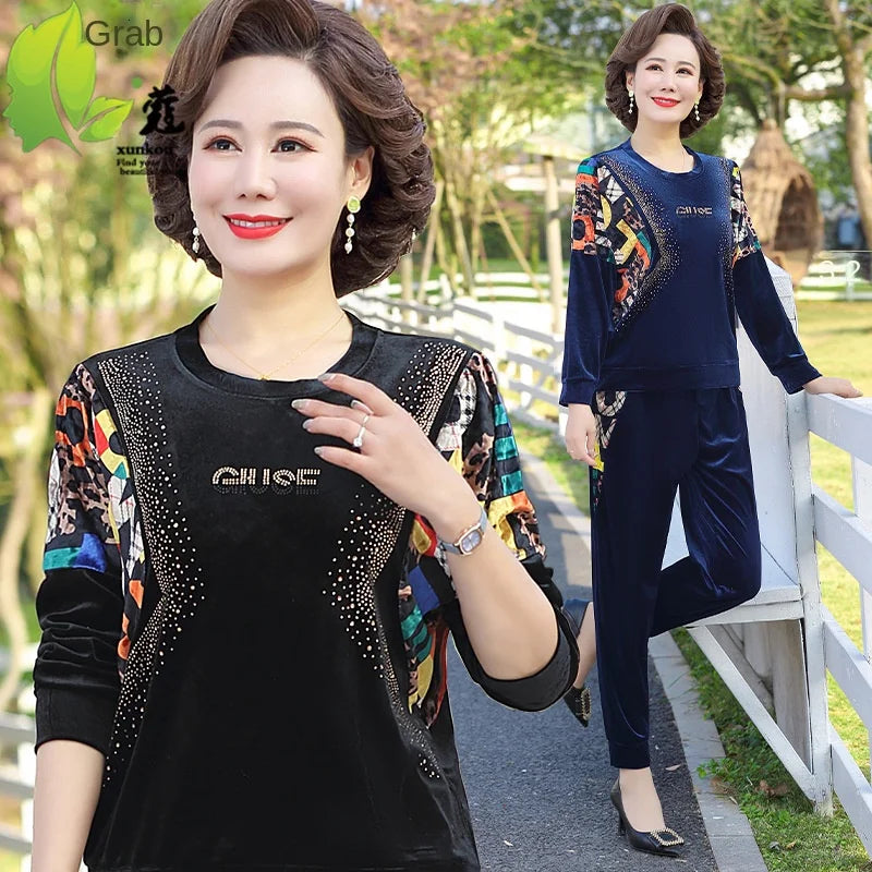 【Stocuri Reduse Pentru Iarnă】Costum Gold Velvet Suit 2024 - Potrivit pentru toate vârstele și tipurile de corp